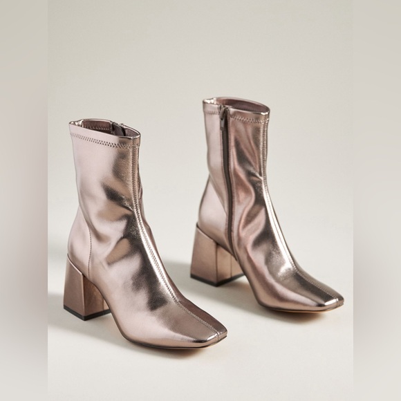 Silent D Carina Heeled Ankle Boots in Slate - Picture 2 of 3